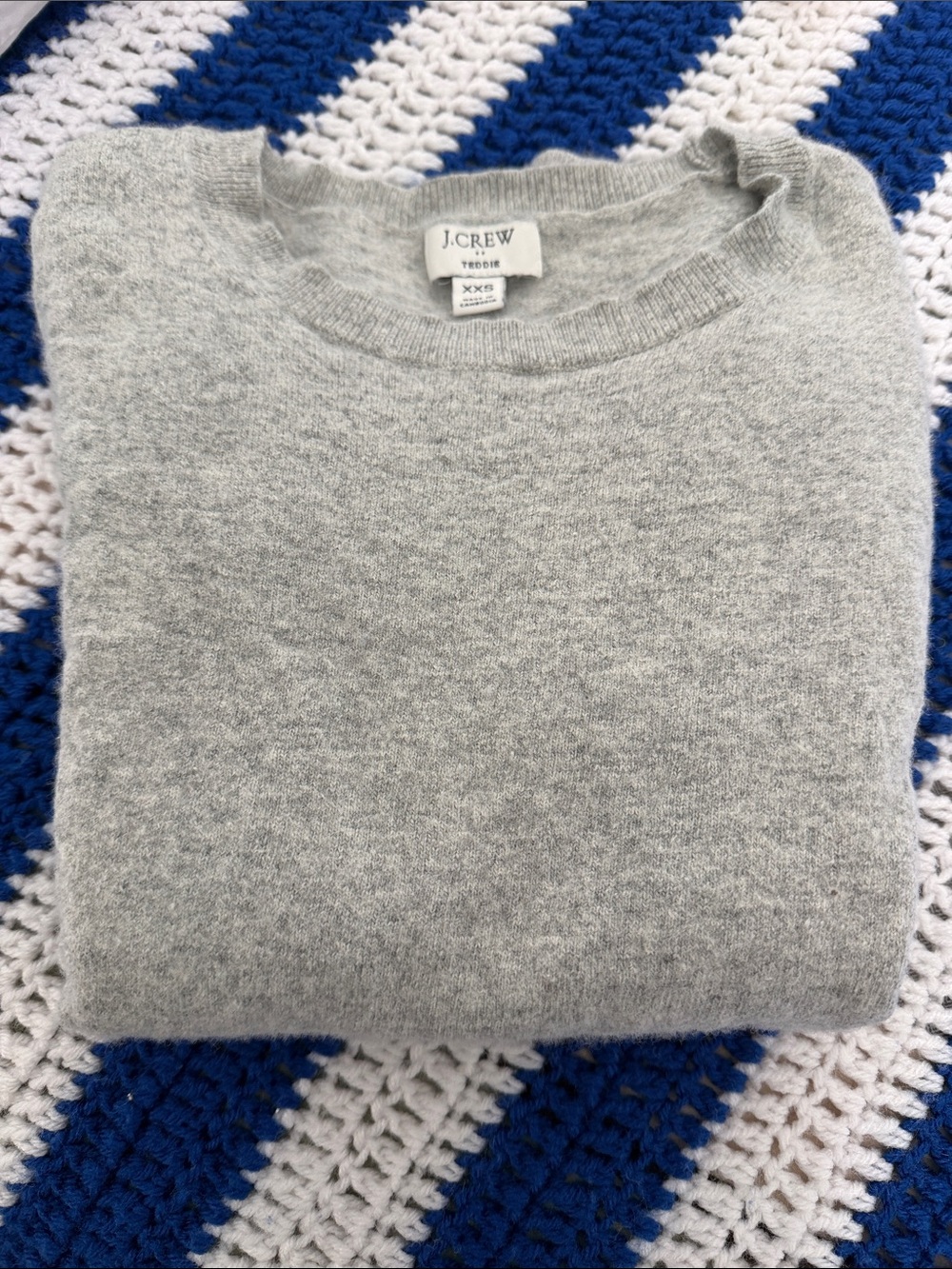 J. Crew Women’s Crewneck Teddie Sweater - Light Gray